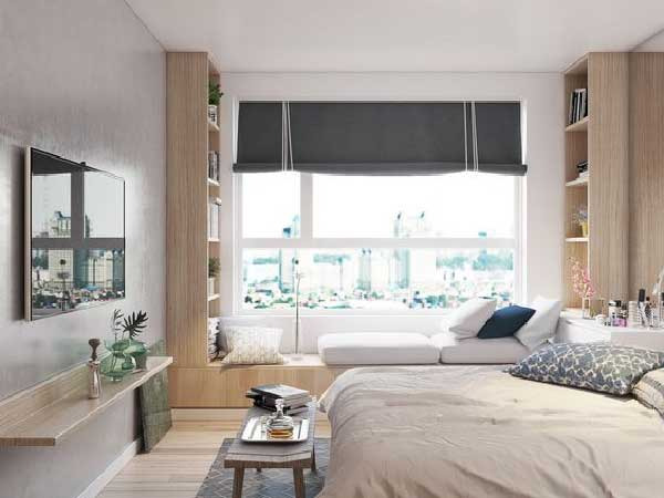 Phòng ngủ nên được đặt gần cửa sổ để nhận được ánh sáng tự nhiên